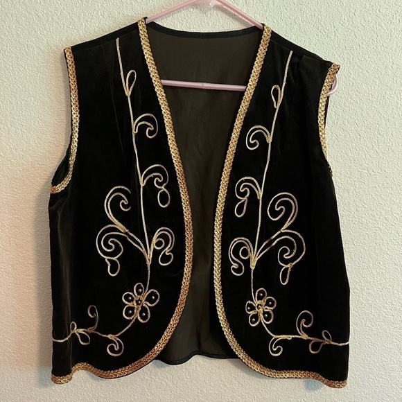 Vintage Jackets & Blazers - 📚 Vintage 1960s Brown Velvet Vest